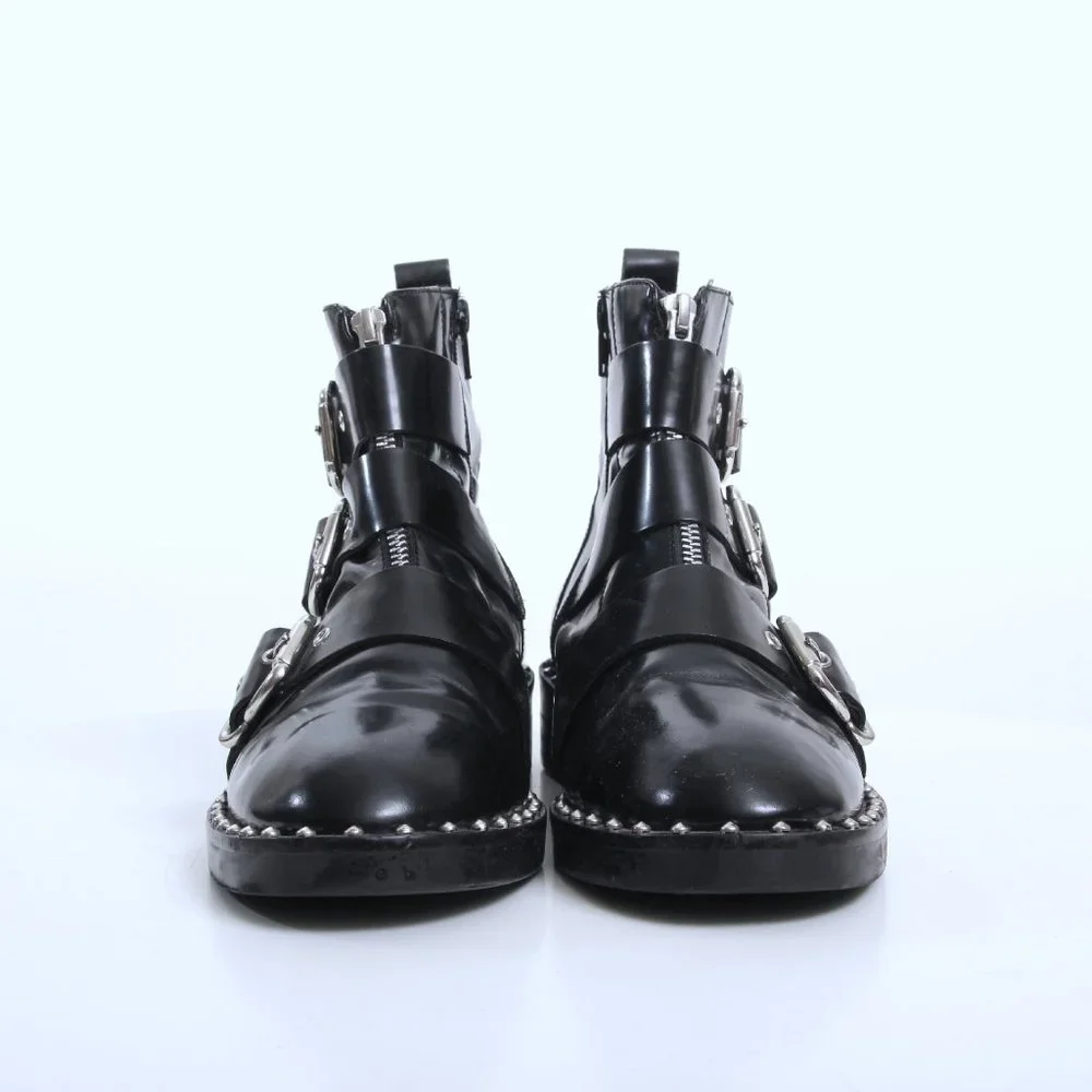 Asos Raid Jack Studded Buckle Ankle Boots - Picture 5 of 16